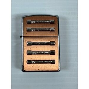 ZIPPO 2003 COPPER HOTWIRE EMBLEM LIGHTER TOBACCIANA CIGAR CIGARETTE BARWARE USED